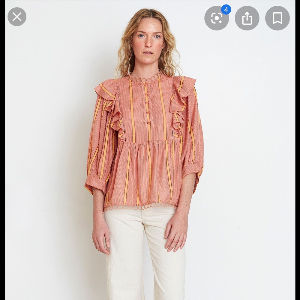 Apiece Apart ‘Likhi’ Cotton Blouse - Picture 1 of 6